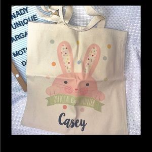 Personalised Child's EASTER Party Canvas Tote / Sweet Bag - Casey.